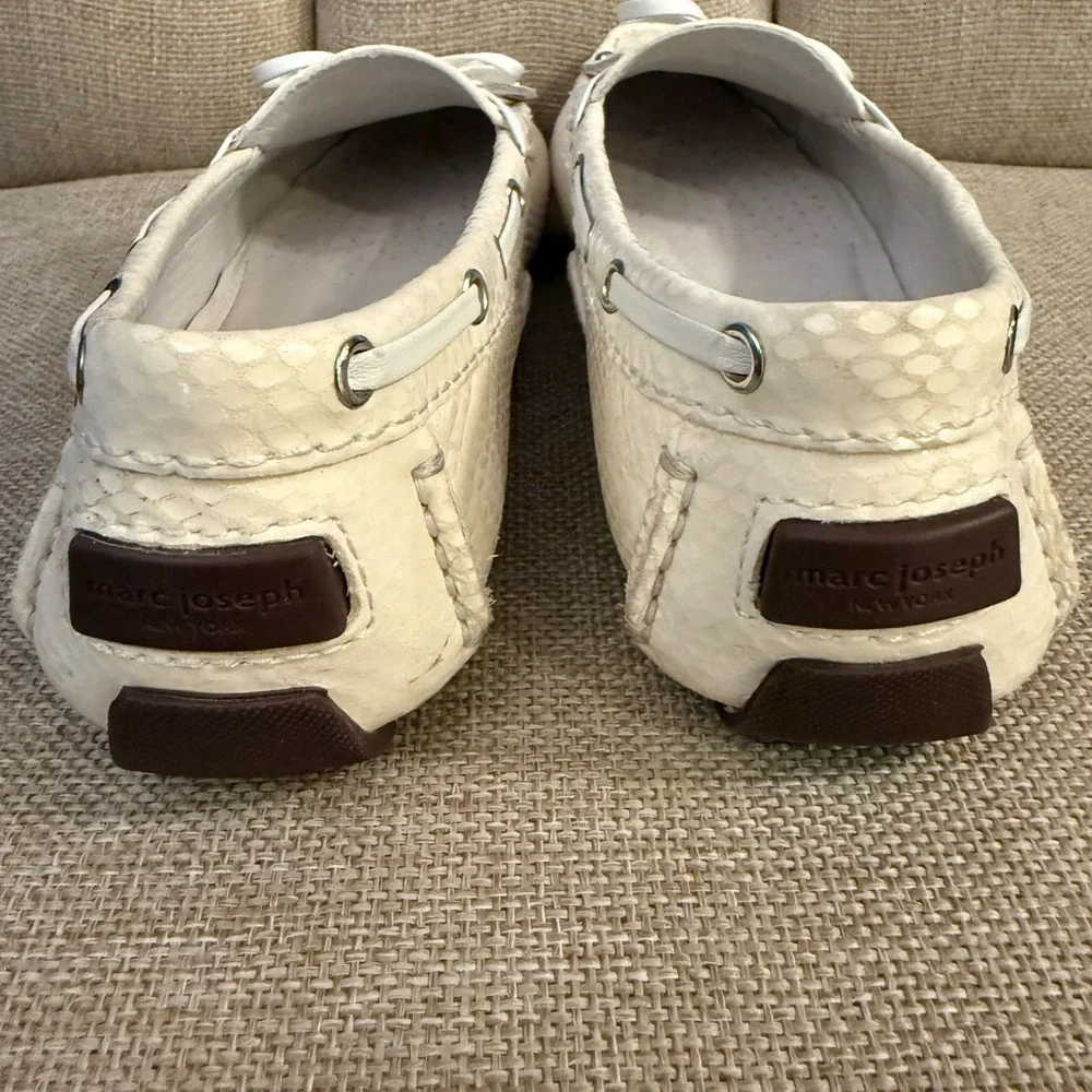 Marc Joseph Cream Women's Driving Loafers